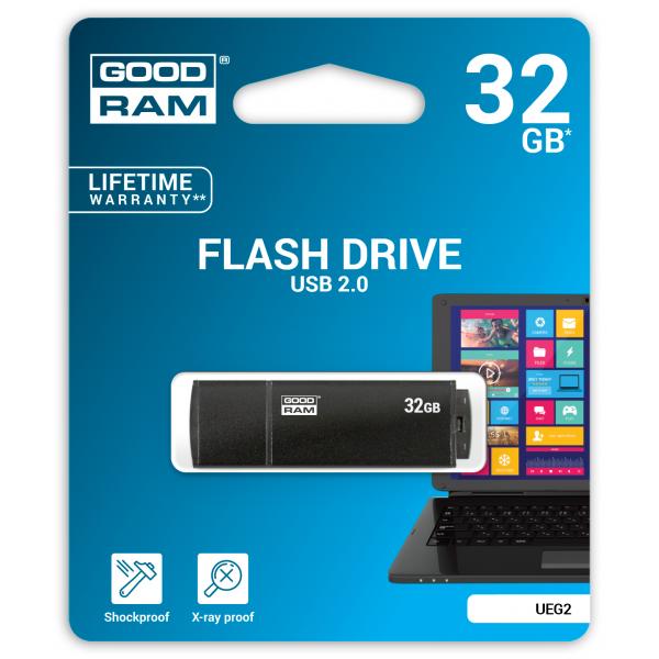USB флеш накопитель GOODRAM 32GB UEG2 Edge Black USB 2.0 UEG2-0320K0R11