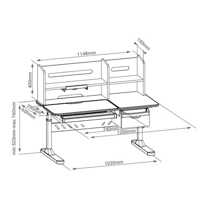 FunDesk FIORE II GREY