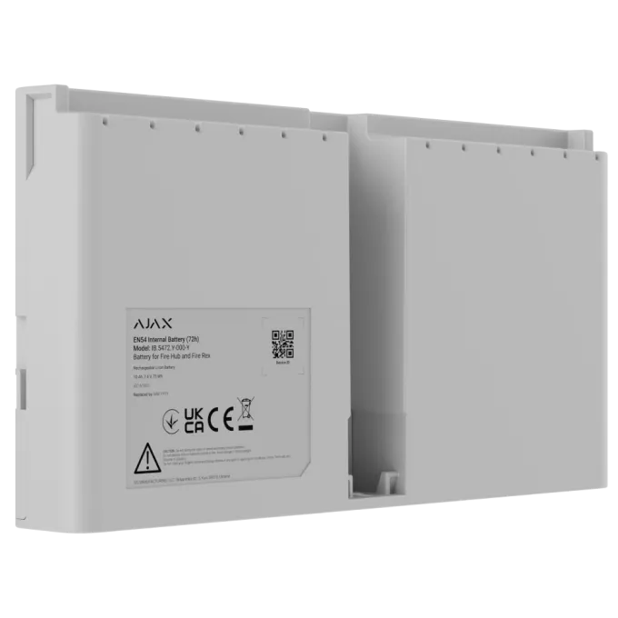 Ajax EN54 Internal Battery (72h) white для Fire Hub і Fire Rex
