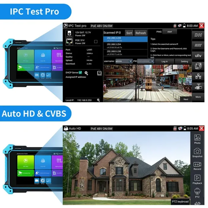 Noyafa NF-IPC715SDI IP, аналог, HD-Coax, HDMI, VGA, EX-SDI 8MP