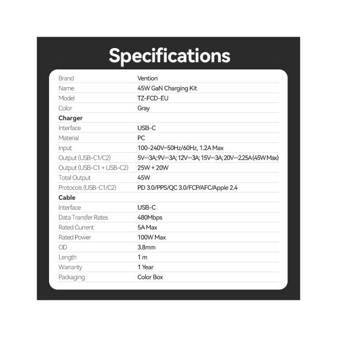 Vention TZ-FCDH0-EU