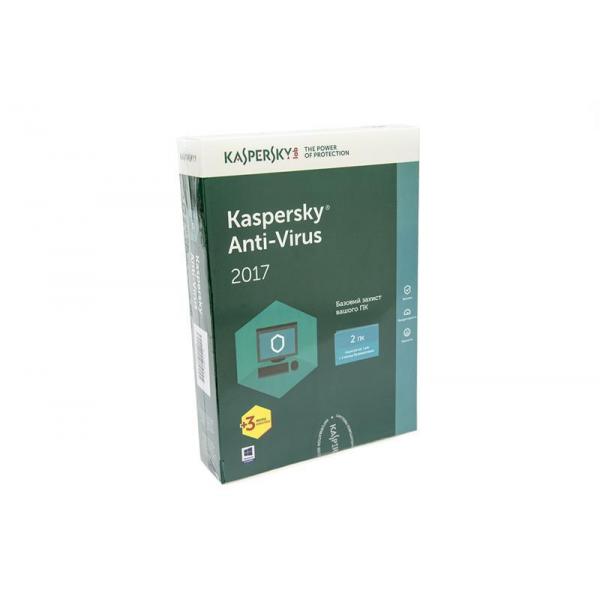 ПО Kaspersky Anti-Virus 2017 Eastern Europe Edition 2 ПК 1 год + 3 мес. Box KL1171OBBFS Kaspersky lab