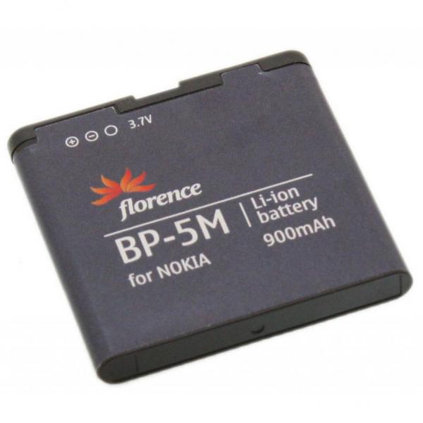 Аккумуляторная батарея Florence Nokia BP-5M 900mA (BP-5M) FLBP-5M