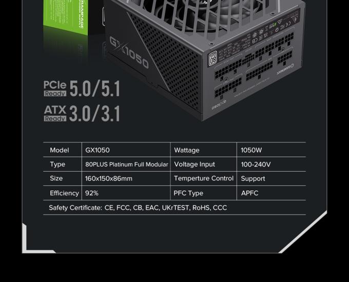 GAMEMAX GX-1050 PRO BK(ATX3.1PCIe5.1)
