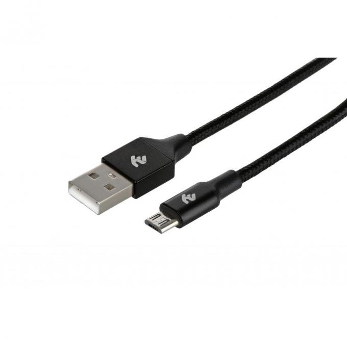 Кабель 2E Alumium Shell Cable USB-MicroUSB 1м Black 2E-CCMAL-1M