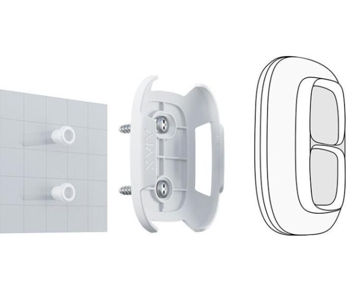 Ajax Holder for Button/Double Button WHITE