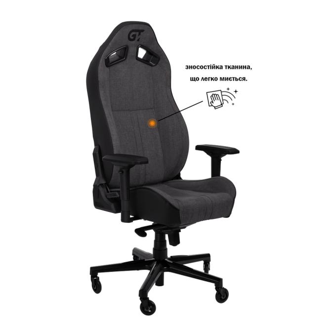 GT Racer X-8009 Fabric Dark Gray/Black
