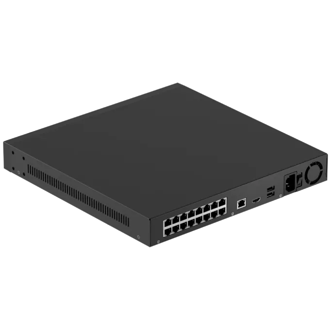 Ajax NVR H2D16PAC (16ch) black HDMI 4K 16Тб PoE