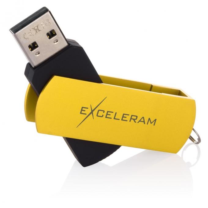 USB флеш накопитель eXceleram 8GB P2 Series Yellow2/Black USB 2.0 EXP2U2Y2B08