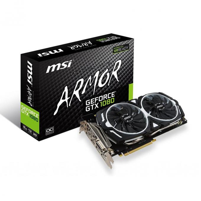 Вiдеокарта MSI GeForce GTX1080 8GB GDDR5X ARMOR GF GTX 1080 ARMOR 8G