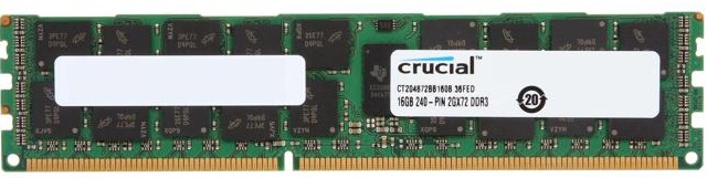 Пам'ять Micron Crucial DDR3 1600  16Gb ECC REG , 1.5V, Dual Rank CT204872BB160B