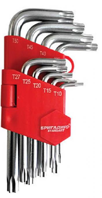 Набор ключей Бригадир Standart Torx T10-T50 9шт 66105-000/57-002