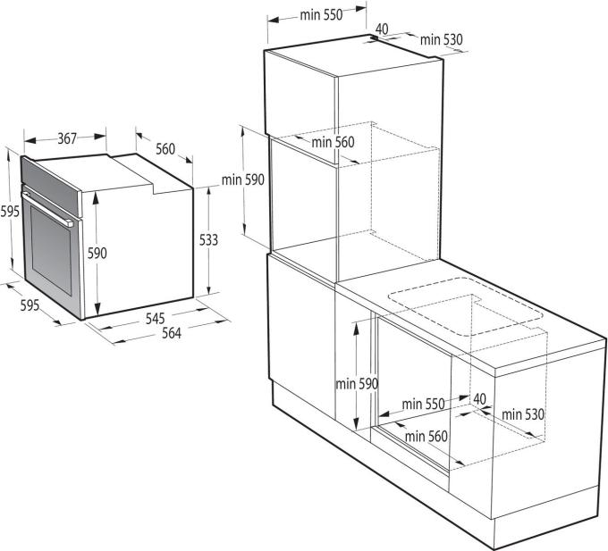 Gorenje SET BO6735E02BK G641EB