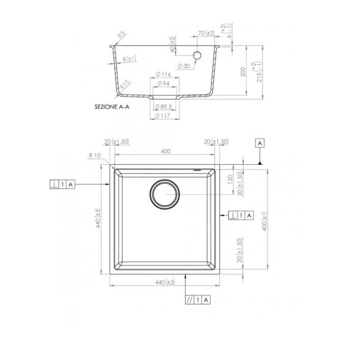 ELLECI Q 102 under top titano 68