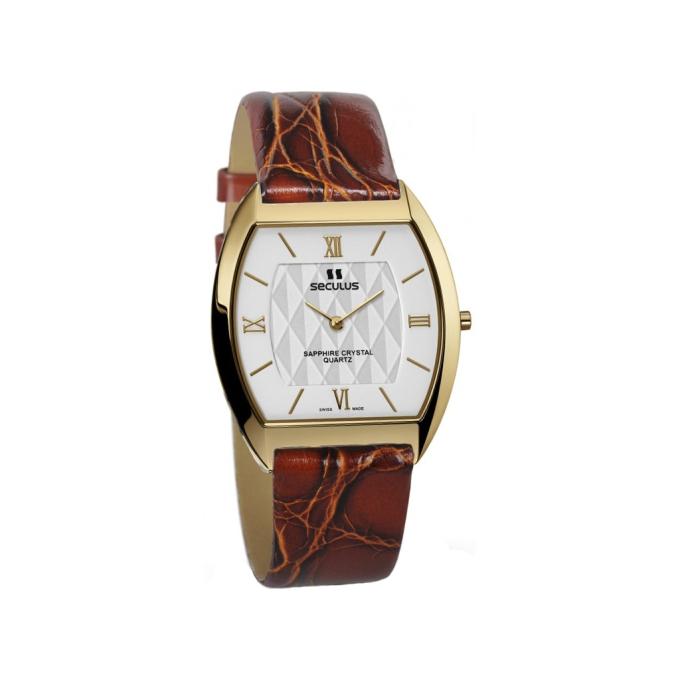 Seculus 1613.1.106 white, pvd, brown leather