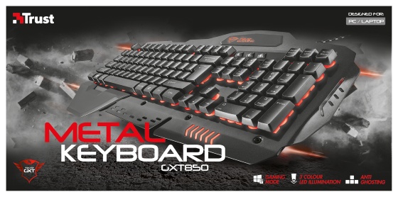 Клавиатура Trust GXT 850 Metal Gaming Keyboard UKR 20999