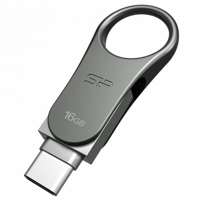 USB флеш накопитель Silicon Power 16GB Mobile C80 Silver USB 3.0 SP016GBUC3C80V1S