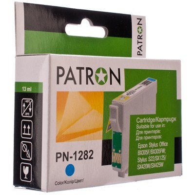 Картридж PATRON для Epson S22/SX125/SX420W/SX425 CYAN CI-EPS-T1282-C-PN