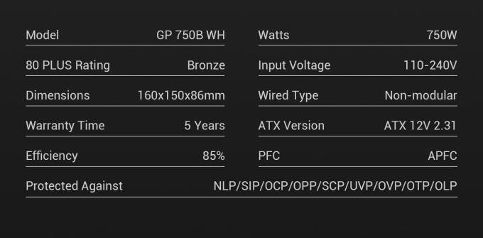 GAMEMAX GP 750B WH