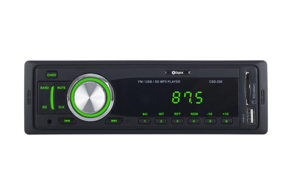 АвтоРесиверCD/MP3 X-DIGITAL CSD-330G (зеленая подсветка)