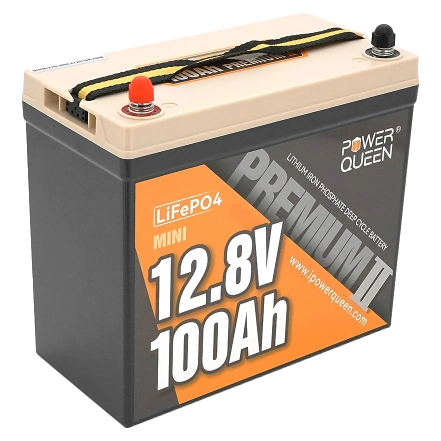 Аккумуляторная батарея Power Queen LiFePO4 12.8В 100Ач Mini 1280Втч