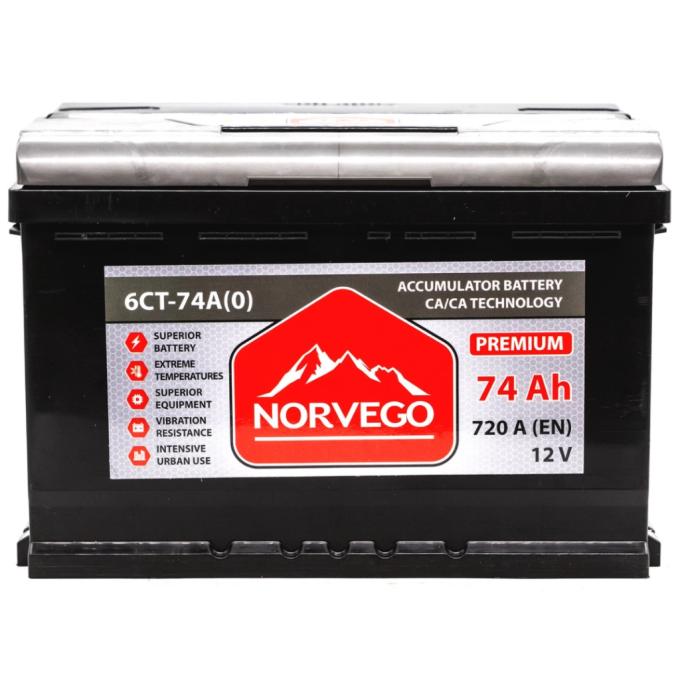 NORVEGO ВЕСТА Premium 74A +прав (0) (720 пуск)