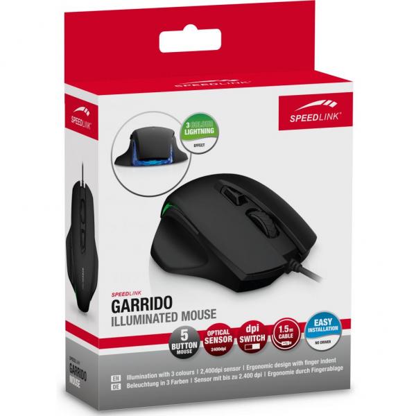 Мышка Speedlink GARRIDO Illuminated Mouse, black SL-610006-BK