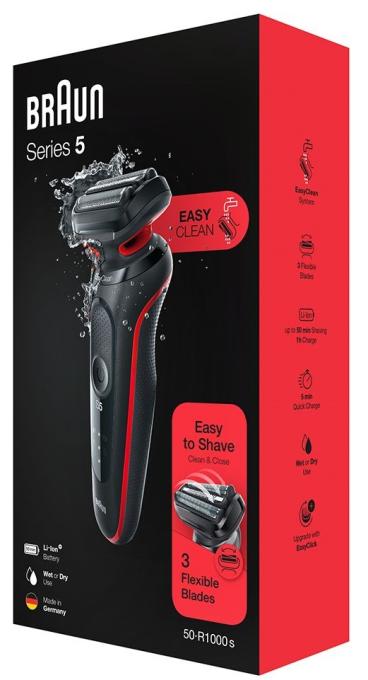 BRAUN Series 5 51-R1000s Black/Red