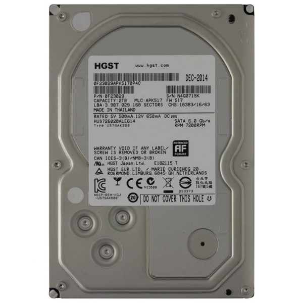 Жесткий диск Hitachi HGST 0F23029 HUS726020ALE614