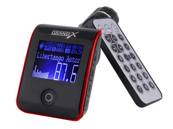 Автомобильный MP3-FM модулятор Grand-X CUFM24GRX red SD/USB CUFM24GRX red