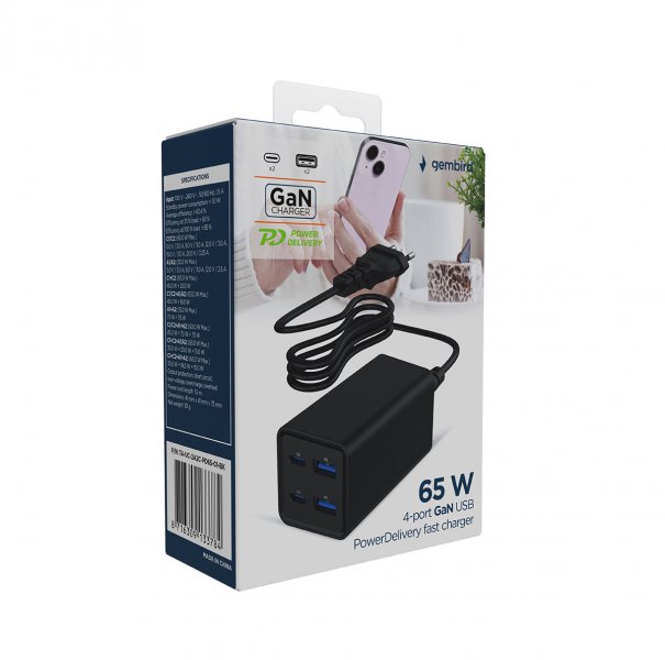 GEMBIRD TA-UC-2A2C-PD65-01-BK