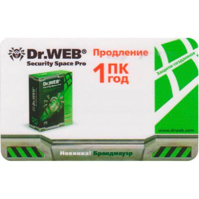 Антивирус Dr. Web Anti-virus Pro 1 ПК 1год Renewal Card CBW-W12-0001-2