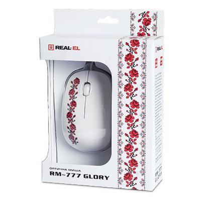 Мышка REAL-EL RM-777 Glory, USB, white
