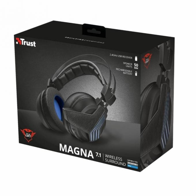 Наушники Trust GXT 393 Magna WL 7.1 Surround Gaming Headset BLACK 22796