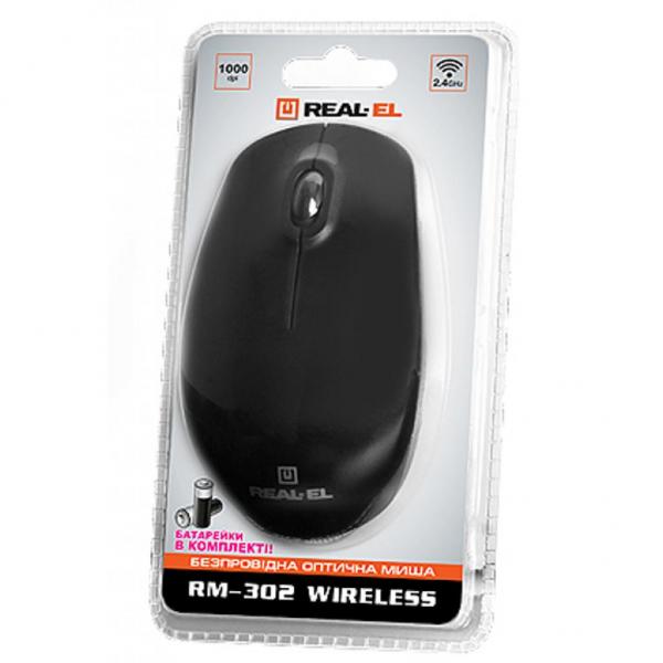 Мышка REAL-EL RM-302 black