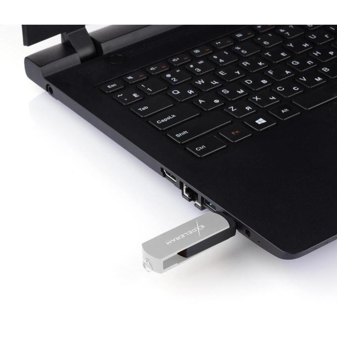 USB флеш накопитель eXceleram 8GB P2 Series Silver/Black USB 2.0 EXP2U2SIB08