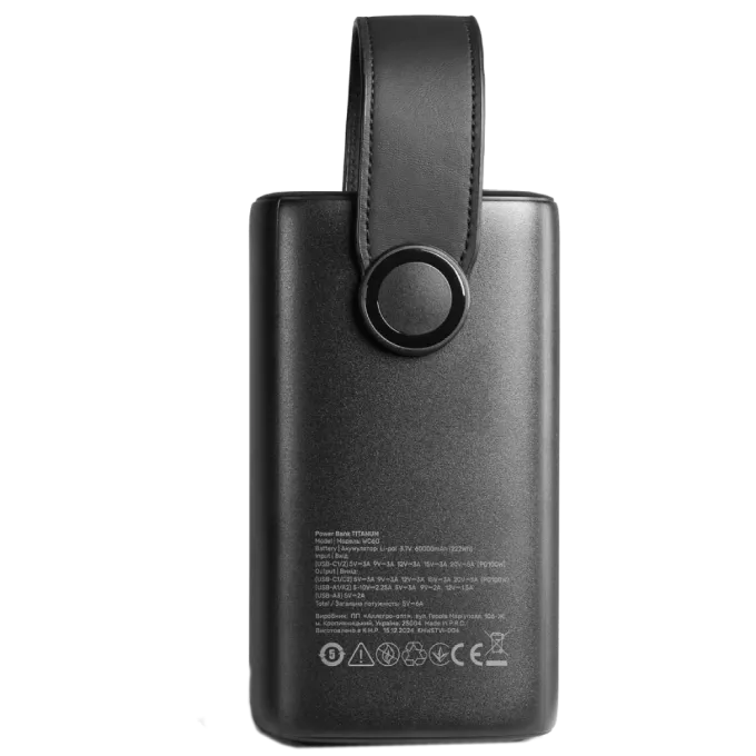 VIDEX TITANUM WC60 PD100W Black 60000mAh