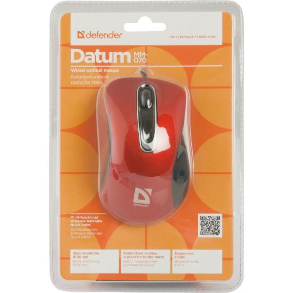Мышь Defender Datum MM-071 Red 52071 USB