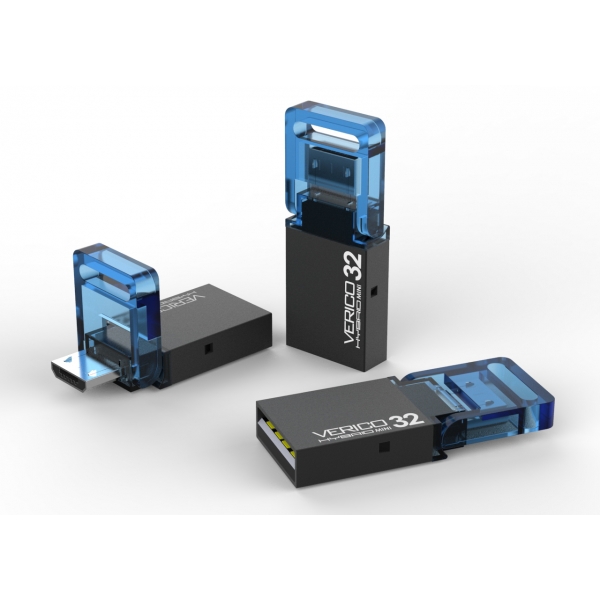 Verico USB 32Gb Hybrid Mini Blue 1UDOV-RIBE33-NN