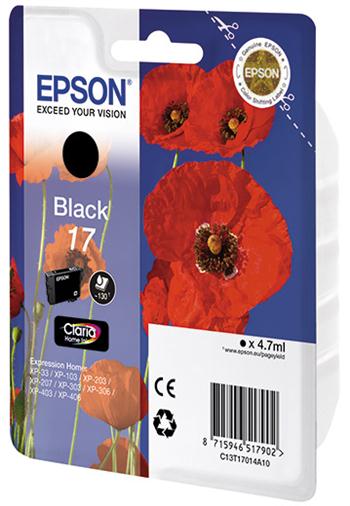 Картридж EPSON 17 black (для XP103/ 203/ 207) C13T17014A10