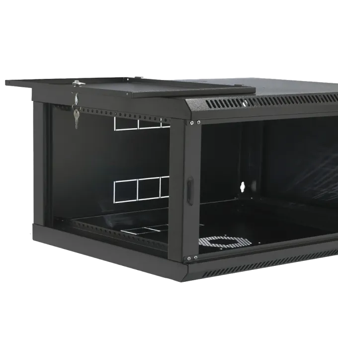 Шкаф 19" 4U 600x400x284мм акриловое стекло, черный 19" 4U 600x400x284мм акрилове скло, чорний
