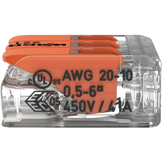 Wago COMPACT 221-613 3 0,5-6 мм2 (41А)