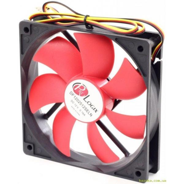 Вентилятор ProLogix 120*120*25 4pin Black/RedPF-SB120BR4 BOX