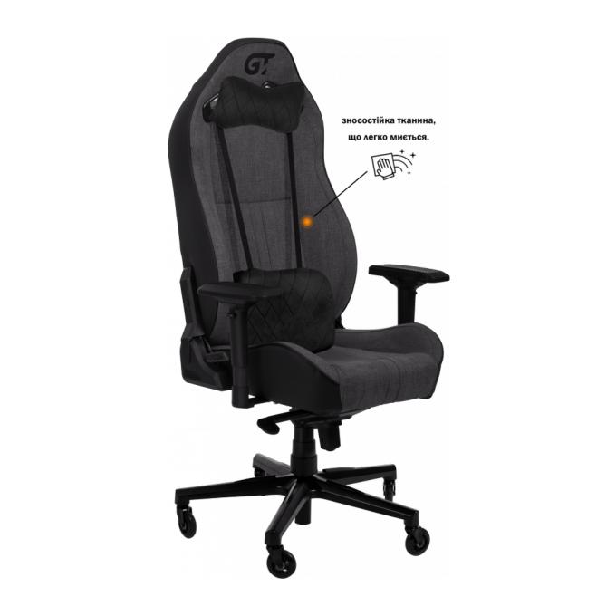 GT Racer X-8009 Fabric Dark Gray/Black