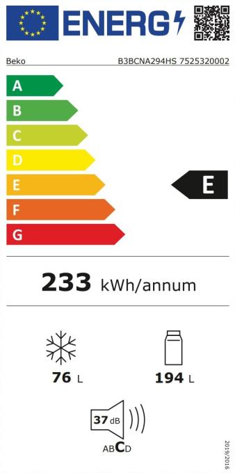 BEKO B3BCNA294HS
