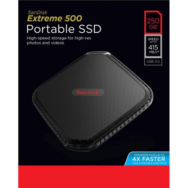 Твердотільний накопичувач SSD USB 3.0 SanDisk Extreme 500 250GB SDSSDEXT-250G-G25