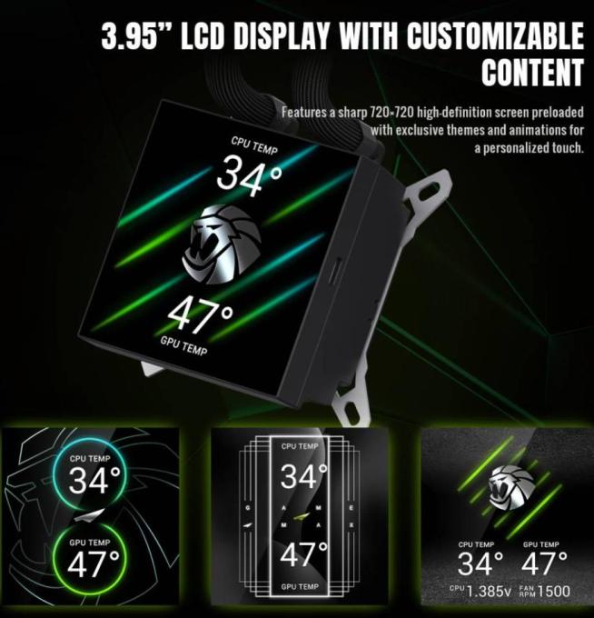 GAMEMAX GLACIER 360 LCD BK