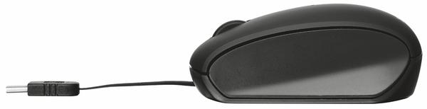 Мышка Trust USB-C retractable mini mouse black 20969