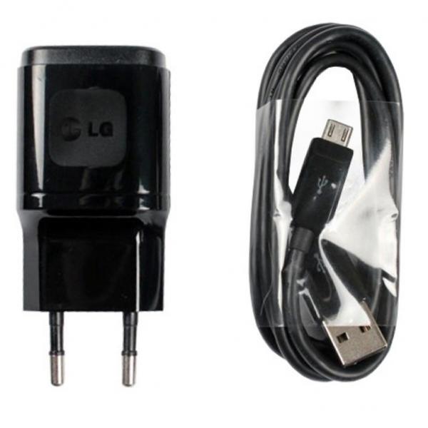 Зарядное устройство LG 1*USB 1.8А + cable MicroUSB Black MCS-04BR / 46894