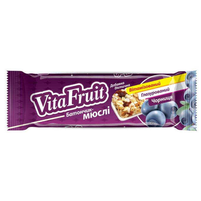 Вітапак Батончик-мюсли VitaFruit черника 25г